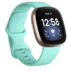 For Fitbit Versa 3 / Sense Silicone Watch Band, Size: S(Mint Green) - 1