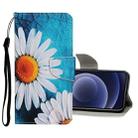 For iPhone 12 mini Colored Drawing Pattern Horizontal Flip Leather Case with Holder & Card Slots & Wallet (Daisy) - 1