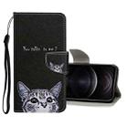 Colored Drawing Pattern Horizontal Flip Leather Case with Holder & Card Slots & Wallet For iPhone 12 / 12 Pro(Little Cat) - 1