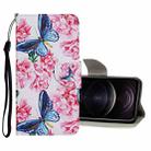 For iPhone 12 / 12 Pro Colored Drawing Pattern Horizontal Flip Leather Case with Holder & Card Slots & Wallet(Dragonfly Flower) - 1