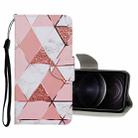 For iPhone 12 / 12 Pro Colored Drawing Pattern Horizontal Flip Leather Case with Holder & Card Slots & Wallet(Marble) - 1