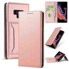 For Samsung Galaxy Note9 Strong Magnetism Liquid Feel Horizontal Flip Leather Case with Holder & Card Slots & Wallet(Rose Gold) - 1