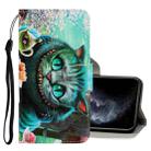 For iPhone 12 mini 3D Colored Drawing Horizontal Flip PU Leather Case with Holder & Card Slots & Wallet (Green Eyes) - 1