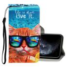 For iPhone 12 mini 3D Colored Drawing Horizontal Flip PU Leather Case with Holder & Card Slots & Wallet (Underwater Cat) - 1