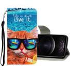 For iPhone 12 / 12 Pro 3D Colored Drawing Horizontal Flip PU Leather Case with Holder & Card Slots & Wallet(Underwater Cat) - 1