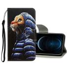 For iPhone 12 Pro Max 3D Colored Drawing Horizontal Flip PU Leather Case with Holder & Card Slots & Wallet(Down Jacket Cat) - 1