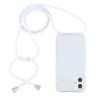 For iPhone 12 mini Transparent Acrylic Airbag Shockproof Phone Protective Case with Lanyard (White Gold) - 1