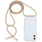 For iPhone 12 mini Transparent Acrylic Airbag Shockproof Phone Protective Case with Lanyard (Camel) - 1