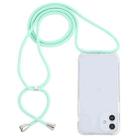 For iPhone 12 mini Transparent Acrylic Airbag Shockproof Phone Protective Case with Lanyard (Mint Green) - 1