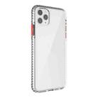 For iPhone 11 Pro Max 2 in 1 Ultra Clear Shockproof PC+ TPU Case with Removable Color Button (Red) - 1