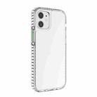 For iPhone 12 mini 2 in 1 Ultra Clear Shockproof PC+ TPU Case with Removable Color Button (Green) - 1