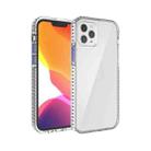For iPhone 12 Pro Max 2 in 1 Ultra Clear Shockproof PC+ TPU Case with Removable Color Button(Blue) - 1
