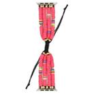 Bohemian Style Soft Ceramic Beaded Strap For Apple Series 7 45mm / 6 & SE & 5 & 4 44mm / 3 & 2 & 1 42mm(Rose Red) - 1