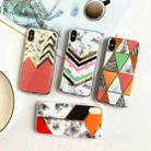 Electroplating Stitching Marble Pattern TPU Protective Case For iPhone XR(Three-color Stitching) - 2