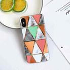 Electroplating Stitching Marble Pattern TPU Protective Case For iPhone XR(Checkered) - 1