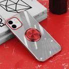 All-inclusive Electroplating Silicone Case with Ring Holder For iPhone 12 mini(Red) - 1