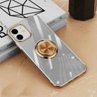 All-inclusive Electroplating Silicone Case with Ring Holder For iPhone 12 mini(Gold) - 1