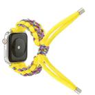 Braided Umbrella Cord Strap For Apple Series 7 41mm / 6 & SE & 5 & 4 40mm / 3 & 2 & 1 38mm(Yellow) - 1