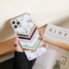 Electroplating Stitching Marble Pattern TPU Protective Case For iPhone 11 Pro(Multicolor V Line) - 1