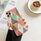 Electroplating Stitching Marble Pattern TPU Protective Case For iPhone 12 Mini(Checkered) - 1