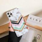 Electroplating Stitching Marble Pattern TPU Protective Case For iPhone 12(Multicolor V Line) - 1