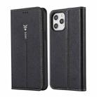 For iPhone 12 mini GEBEI PU+TPU Horizontal Flip Protective Case with Holder & Card Slots (Black) - 1