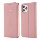 For iPhone 12 mini GEBEI PU+TPU Horizontal Flip Protective Case with Holder & Card Slots (Rose Gold) - 1