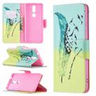 For Nokia 2.4 Colored Drawing Pattern Horizontal Flip Leather Case with Holder & Card Slots & Wallet(Feather Birds) - 1