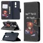 For Nokia 2.4 Colored Drawing Pattern Horizontal Flip Leather Case with Holder & Card Slots & Wallet(Bear) - 1