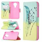 For Nokia 3.4 Colored Drawing Pattern Horizontal Flip Leather Case with Holder & Card Slots & Wallet(Feather Birds) - 1