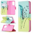 For Xiaomi Mi 10T / 10 Pro 5G Colored Drawing Pattern Horizontal Flip Leather Case with Holder & Card Slots & Wallet(Feather Birds) - 1