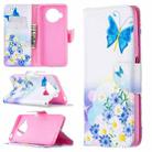 For Xiaomi Mi 10T Lite 5G Colored Drawing Pattern Horizontal Flip Leather Case with Holder & Card Slots & Wallet(Butterflies Love Flower) - 1