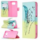 For Xiaomi Mi Poco X3 Colored Drawing Pattern Horizontal Flip Leather Case with Holder & Card Slots & Wallet(Feather Birds) - 1