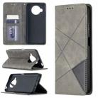 For Xiaomi Mi 10T Lite 5G Rhombus Texture Horizontal Flip Magnetic Leather Case with Holder & Card Slots(Grey) - 1