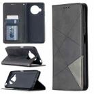 For Xiaomi Mi 10T Lite 5G Rhombus Texture Horizontal Flip Magnetic Leather Case with Holder & Card Slots(Black) - 1