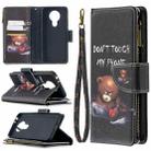 For Nokia 3.4 Colored Drawing Pattern Zipper Horizontal Flip Leather Case with Holder & Card Slots & Wallet(Bear) - 1