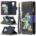 For Nokia 3.4 Colored Drawing Pattern Zipper Horizontal Flip Leather Case with Holder & Card Slots & Wallet(Big Butterfly) - 1