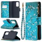 For Xiaomi Mi 10T / 10 Pro 5G Colored Drawing Pattern Zipper Horizontal Flip Leather Case with Holder & Card Slots & Wallet(Plum Blossom) - 1