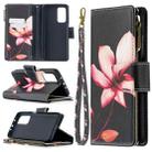 For Xiaomi Mi 10T / 10 Pro 5G Colored Drawing Pattern Zipper Horizontal Flip Leather Case with Holder & Card Slots & Wallet(Lotus) - 1