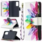 For Xiaomi Mi 10T / 10 Pro 5G Colored Drawing Pattern Zipper Horizontal Flip Leather Case with Holder & Card Slots & Wallet(Sun Flower) - 1