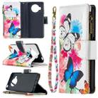 For Xiaomi Mi 10T Lite 5G Colored Drawing Pattern Zipper Horizontal Flip Leather Case with Holder & Card Slots & Wallet(Two Butterflies) - 1