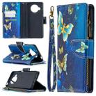 For Xiaomi Mi 10T Lite 5G Colored Drawing Pattern Zipper Horizontal Flip Leather Case with Holder & Card Slots & Wallet(Gold Butterfly) - 1