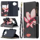 For Xiaomi Mi 10T Lite 5G Colored Drawing Pattern Zipper Horizontal Flip Leather Case with Holder & Card Slots & Wallet(Lotus) - 1