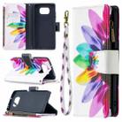 For Xiaomi Mi Poco X3 Colored Drawing Pattern Zipper Horizontal Flip Leather Case with Holder & Card Slots & Wallet(Sun Flower) - 1