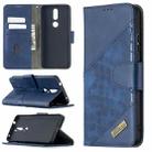 For Nokia 2.4 Matching Color Crocodile Texture Horizontal Flip PU Leather Case with Wallet & Holder & Card Slots(Blue) - 1