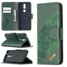 For Nokia 2.4 Matching Color Crocodile Texture Horizontal Flip PU Leather Case with Wallet & Holder & Card Slots(Green) - 1