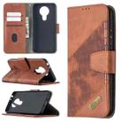 For Nokia 3.4 Matching Color Crocodile Texture Horizontal Flip PU Leather Case with Wallet & Holder & Card Slots(Brown) - 1