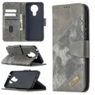 For Nokia 3.4 Matching Color Crocodile Texture Horizontal Flip PU Leather Case with Wallet & Holder & Card Slots(Grey) - 1