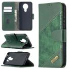 For Nokia 3.4 Matching Color Crocodile Texture Horizontal Flip PU Leather Case with Wallet & Holder & Card Slots(Green) - 1