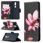 For Nokia 2.4 Colored Drawing Pattern Horizontal Flip Leather Case with Holder & Card Slots & Wallet(Lotus) - 1